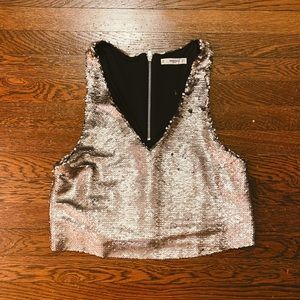 Sequin Crop Top